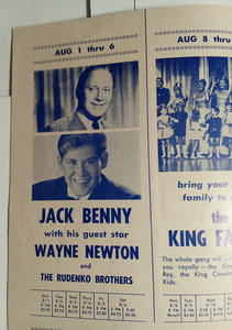 Vintage 1966 JACK BENNY Live Ad Musicarnival Cleveland theater Program show