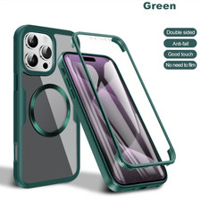 For iPhone 16 15 Pro Max 14 13 12 11 Shockproof Mag Safe Case w/Screen Protector