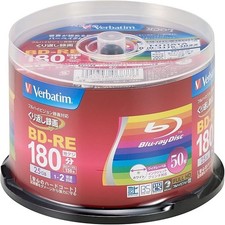 Verbatim VBE130NP50SV1 BD-RE 25GB 1-2x Rewritable Blu-ray Disc 50 Packs Japan