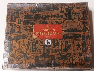 Matador 2Z Korbuly Baukasten 1920er Jahre weitgehend kompletter Holzbaukasten