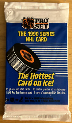 1990-91 NHL Pro Set Hockey Pack Owen Nolan Rookie RC #401 Nordiques Showing Back