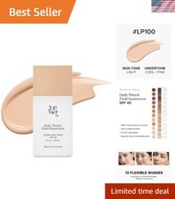 Korean Daily Sunscreen with 12 Shades  SPF 40 - Hydrating  Flawless Finish