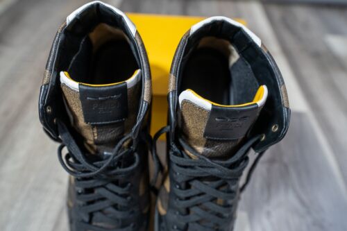 Fendi Pequin Stripe High-Top Sneakers Mens US 12.5 EU 11.5, Tobacco vintage rare - Picture 16 of 23