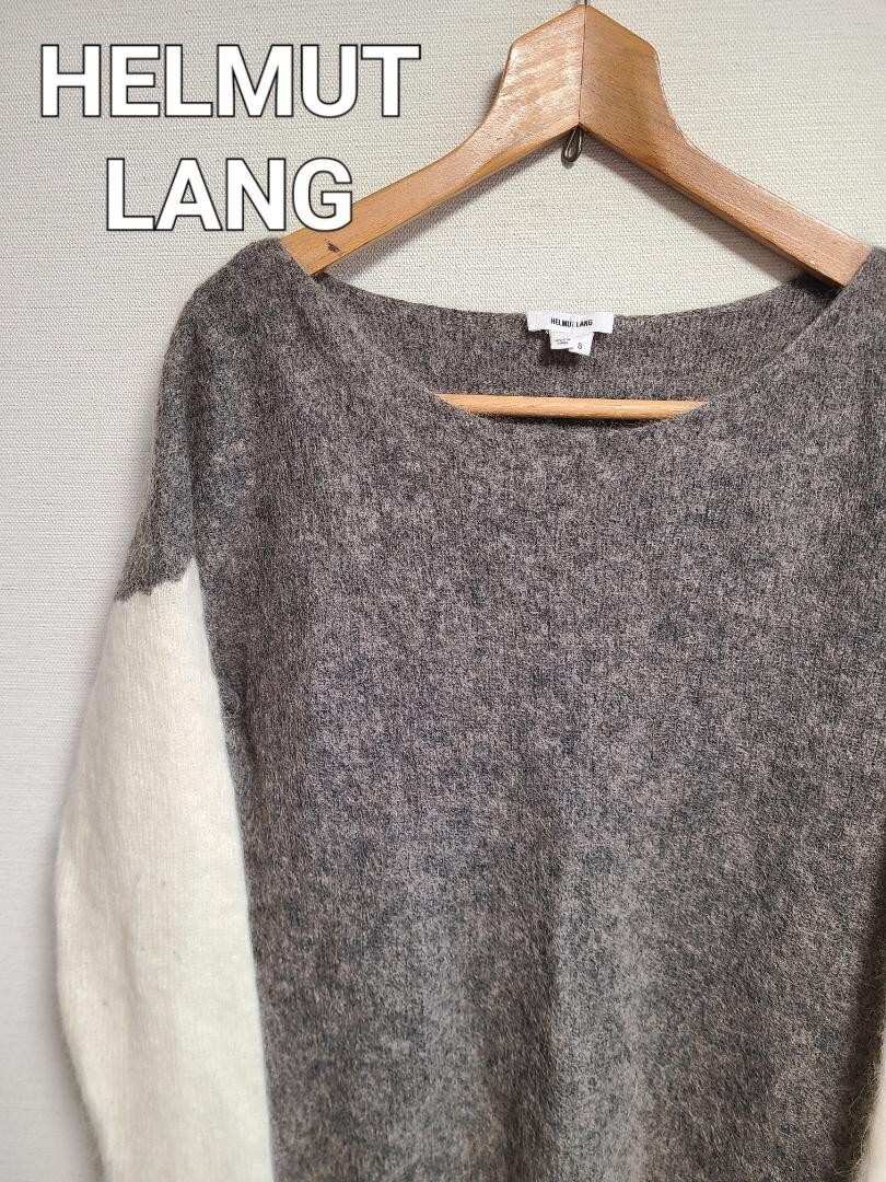 helmut lang asymmetry bicolor knit（Sell Helmut Lang Turtle