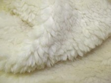 Super Luxury Faux Fur Fabric Material - CREAM SHERPA