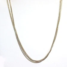 DAVID YURMAN NEW Sterling Silver 4 Row Baby Box Chain Necklace 17"