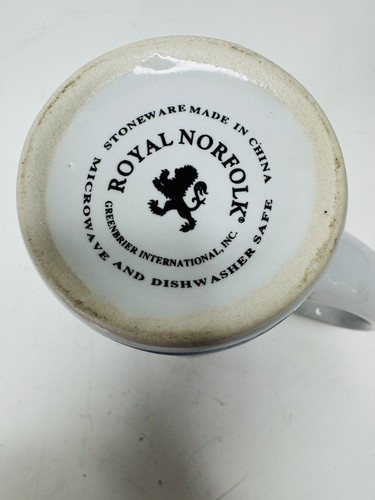 Jewish Star of David Hanukkah 11 oz Blue and White Ceramic Mug Royal Norfolk - Picture 9 of 11