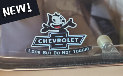 #ad #ad New Felix Cat Black Chevy Look But Do Not Touch inside the Glass Die Cut Decal $14.24