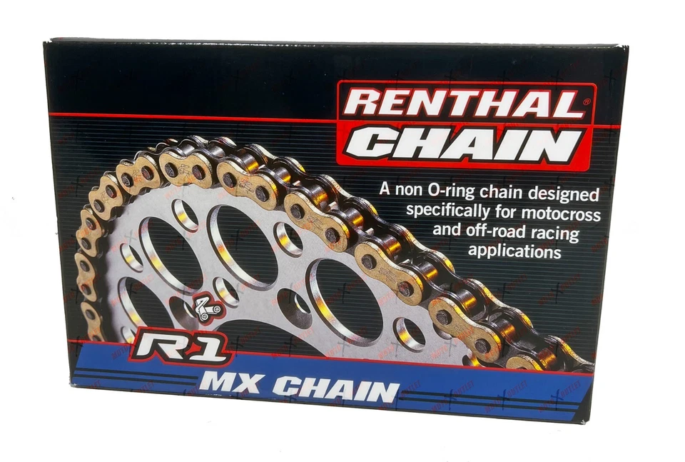 Cadena Renthal R1 520 MX 116 eslabones 520MX 125 250 350 450 CRF KXF YZF KTM RMZ C126 Foto 3 de 4