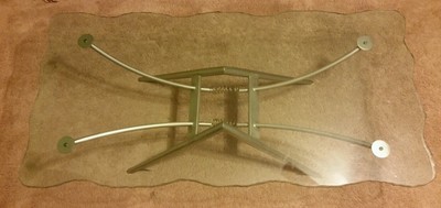 Mid Century Modern Brushed Nickel Design Institute America Dia Earthquake Table Ebay