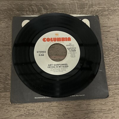ART GARFUNKEL Crying In My Sleep PROMO 45 7'' POP ROCK Record Vinyl Records 1977