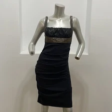 Nicole Miller Collection Sheath Tuck Dress  Cocktail Party Size 6
