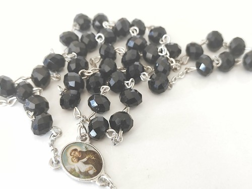 St. Anthony’s Rosary Rosaries Beads Chaplet Our Lady CRYSTAL Anthony medals - Picture 2 of 10