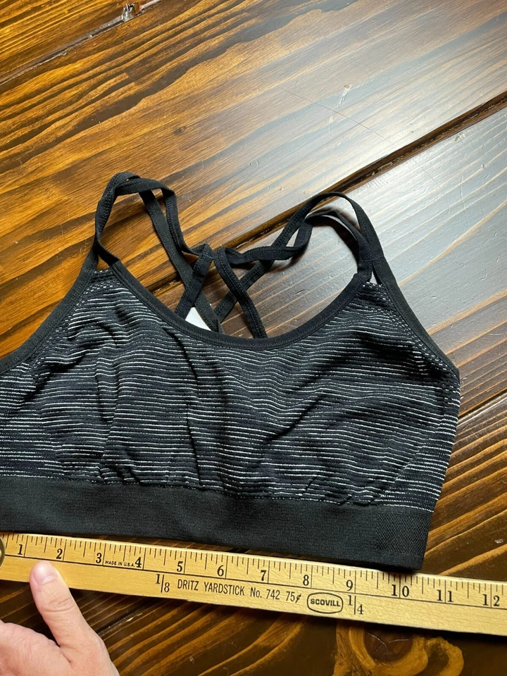 Sujetador New Balance, para mujer talla mediana, negro, sujetador deportivo, espalda sexy Foto 4 de 4