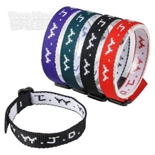 Rhode Island Novelty W.W.J.D. Webbing Bracelets, Twelve Per Order Multicolor 
