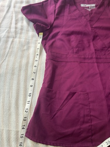 Grey's Anatomy Scrub Top Womens XS Double Pocket V-Neck Adjustable Waist - Picture 5 of 6