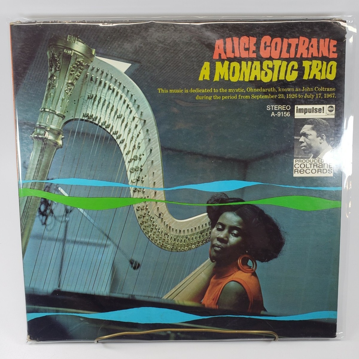 ALICE COLTRANE A Monastic Trio LP IMPULSE! A-9156 1968 JAZZ