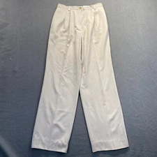 Lord & Taylor Ivory Relaxed Pants Women's size 10 Pleated Front Career