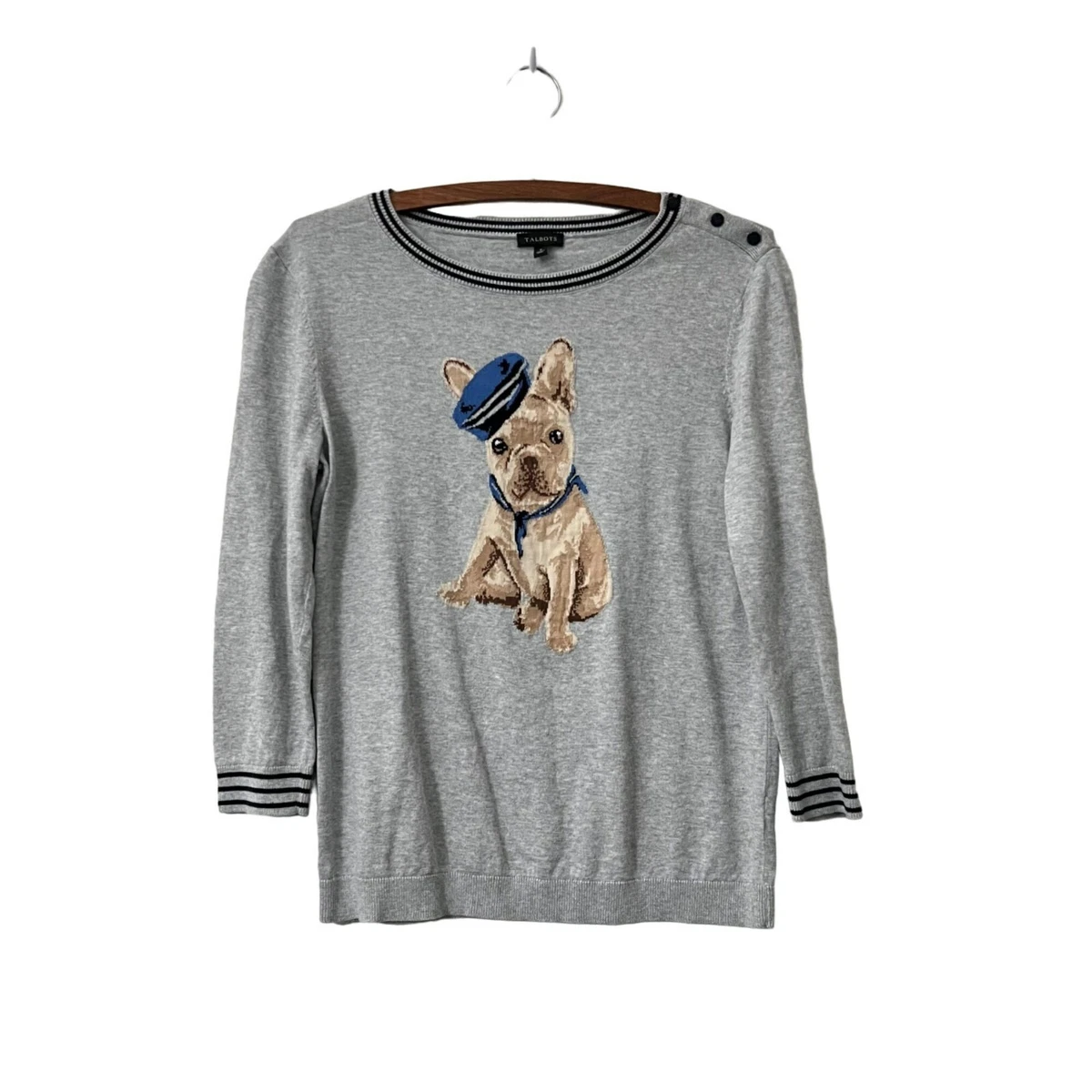 Talbots french bulldog shop sweater