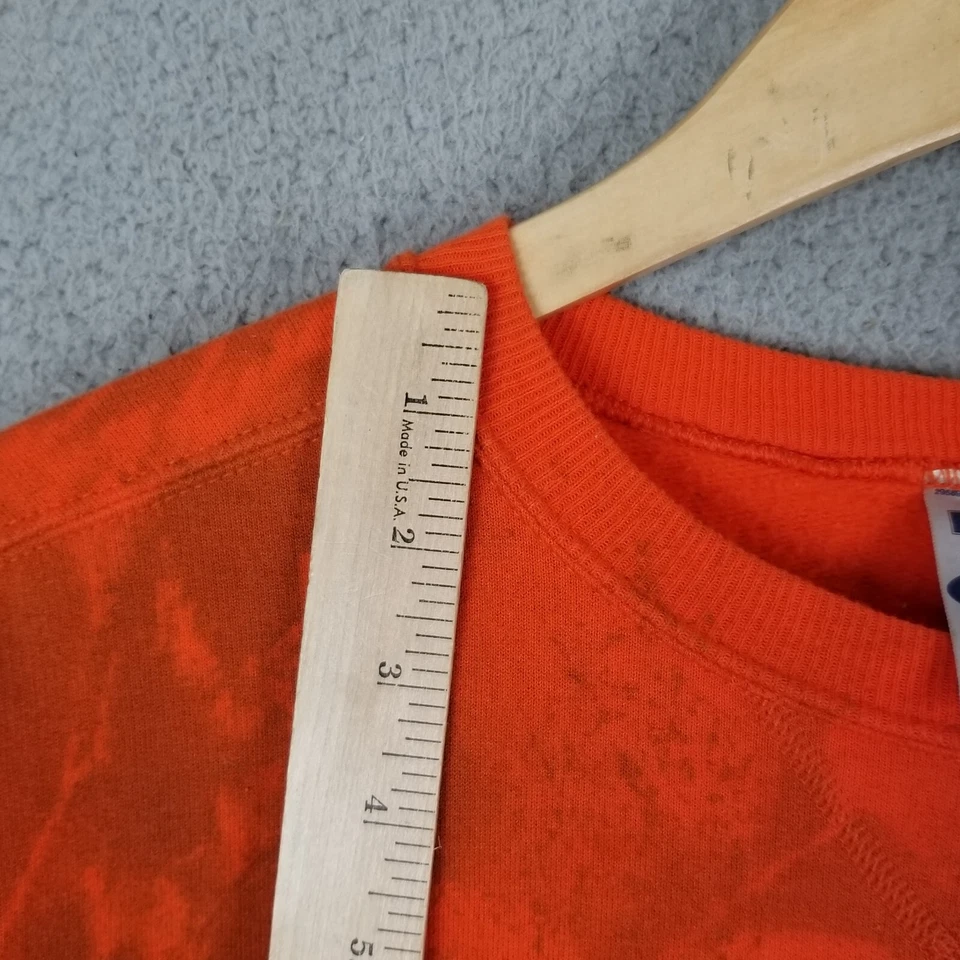 Vintage Hunting Sweatshirt Men Large Orange Custom Leaf's Jerzees Crewneck - Image 3 of 4