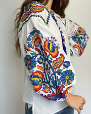 Women's embroidery "Blue meadow " Beautiful Ukrainian Embroidered Blues