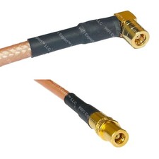 RG400 SMB FEMALE ANGLE to SMB FEMALE RF Cable FAST-SHIP LOT