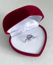 Anello con ametista, argento 925, misura 52 mm, nuovo/mai indossato