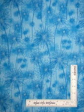 Pearl Reflections Dandelion Fields Blue Cotton Fabric Kanvas Studio By The Yard