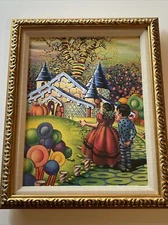 RUTH BELLITTO PAINTING AMERICAN ILLUSTRATION CHILD FANTASY CASTLE  VINTAGE WPA