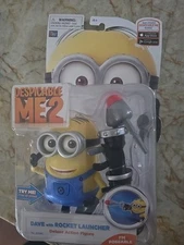 Despicable Me 2 Movie Minion Dave W/Rocket Launcher Deluxe Action Figure New