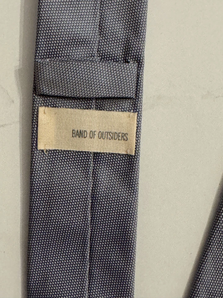 BAND OF OUTSIDERS  Men's Gray    100% Silk  Narrow Tie 2"  width - Image 2 of 2