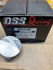 SBF 347 Cleveland/Boss Forged -3cc Flat Top DSS Racing GSX pistons. 4.030" Bore