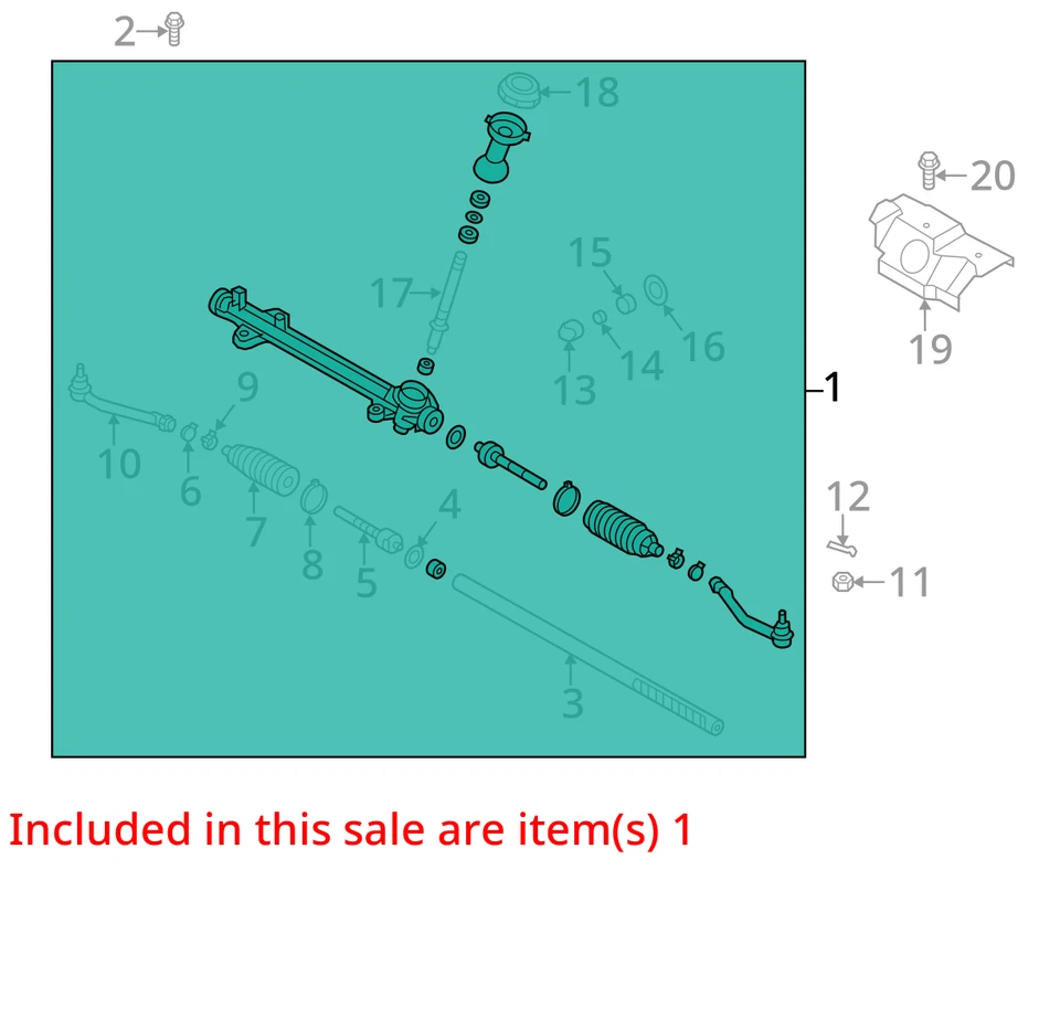Steering Gear/Rack Power Rack And Pinion SWB Sport Fits 15-18 SANTA FE 728131 — 第 3/4 张图片