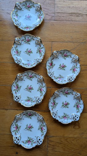 6 Porzellanschälchen Rosenthal Molière Moosrose Ø 10cm