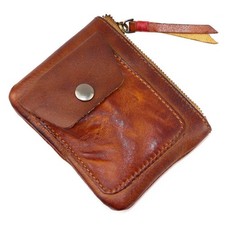 Vintage Feuerzeugetui Echtleder Zigarettenetui Zip Tasche Tragbar