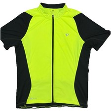 PEARL iZUMi Mens XL Elite Pursuit Bike Cycling Jersey SS Full Zip Hi Viz Yellow