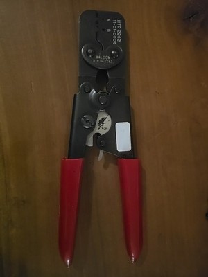 Waldom HTR-2262 Ratcheting Crimp Tool W-HTR-2262 Red Handles