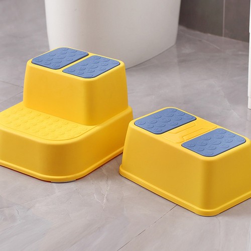 Sgabello In Legno Per Bambini A 2 Livelli – Antiscivolo Con Manico, Portata 200 Kg, Per Bagno E Cucina