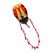 Ladybug Parafoil Kite Flying Toy W/ Storage Bag with 100M Line  Tail Easy to