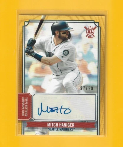 Mitch Haniger 2019 Topps Big League- auto -gold /99 - BLA-MH /  Seattle Mariners