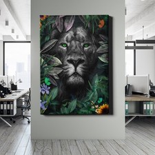 ✅WANDBILD LEINWAND,  ACRYLGLAS LÖWE NATUR LION STREET ART MODERN TIERE PREMIUM