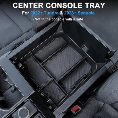 For 2022-2026 Toyota Tundra Center Console Organizer Armrest Storage Box Tray