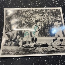 Personalized To Bill, Autographed Chuck Bednarik 8 X 10 Black-And-White Photo.