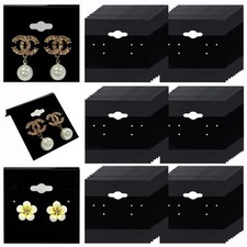200 Piece Black Earring Card Holders with Back Hook   Perfect for Earring Dis...