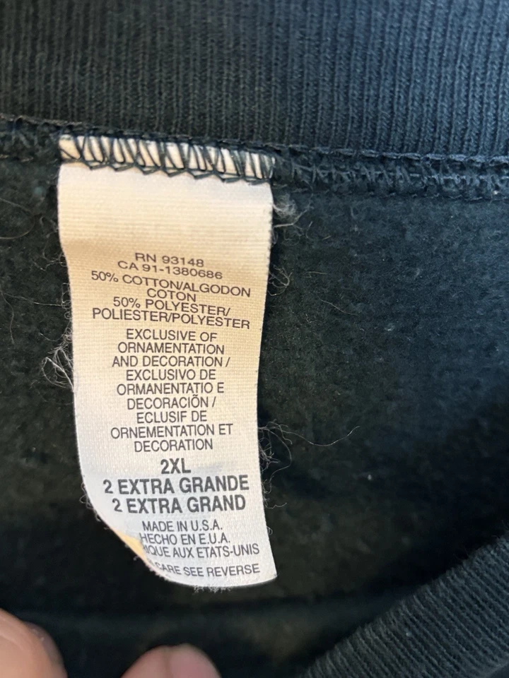 Sudadera abuela vintage hecha en EE. UU. 2XL invierno pájaros cuello Foto 4 de 4