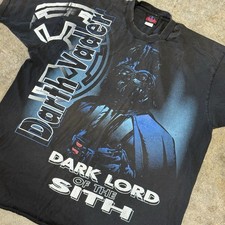 Star Wars Darth Vader Dark Lord of the Sith 1997 Vintage 90s Black T-Shirt XL