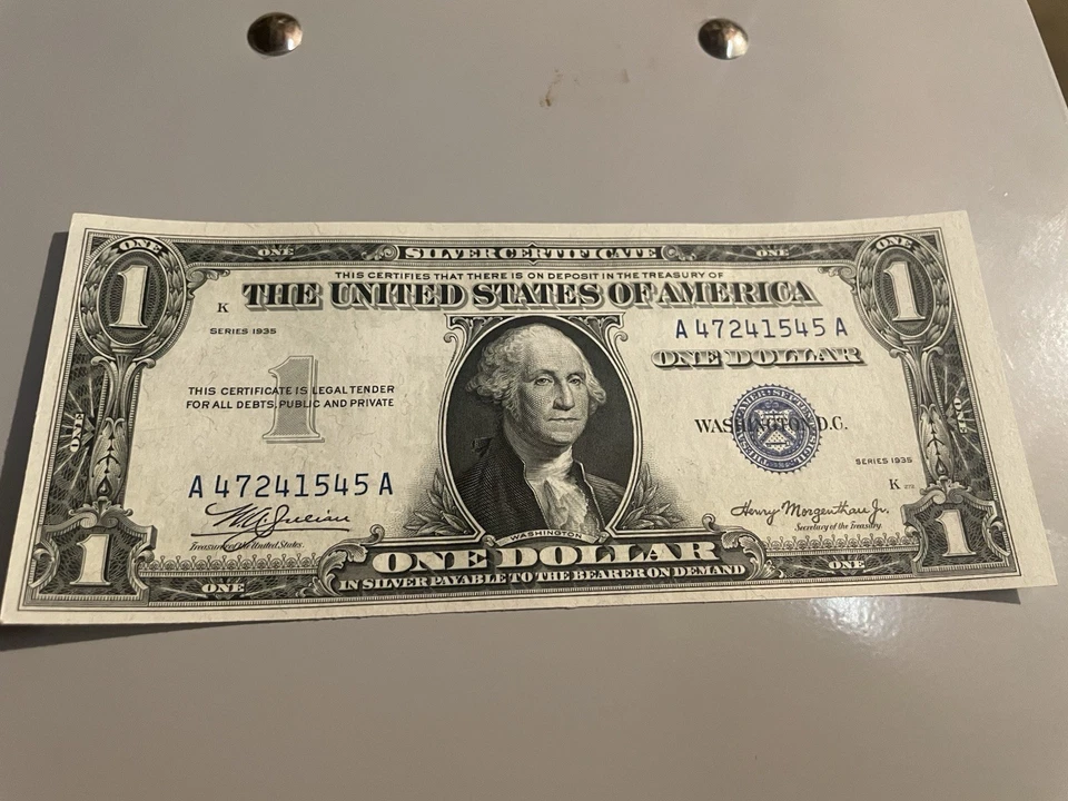 1935A & 1935 $1 Dollar Bills Silver Certificate ((GEM)) ((CRISP)) ((HAWAII NOTE) - Image 3 of 4