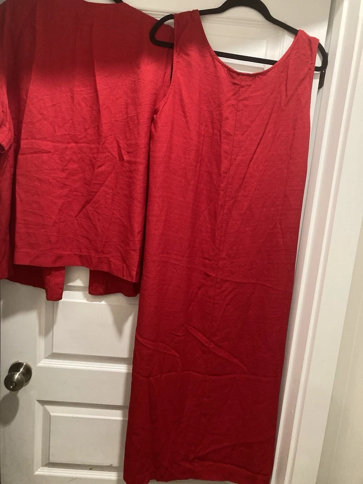 Vestido Chaqueta Dana Kay Rojo 18W Acetato y Rayón Foto 4 de 4