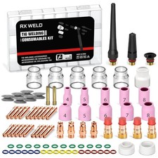 Complete 87-Piece Tig Torch Kit with Stubby Gas Lens