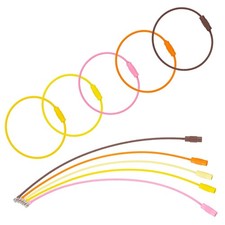 30 Pcs Wire Keychain Cable, 6 Inch Metal Wire Key Ring Loop, Colorful
